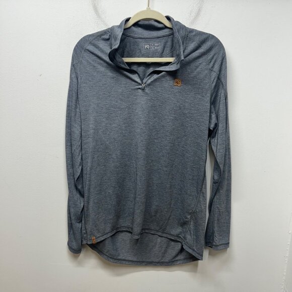 Tentree Mens Grey Long Sleeve Quarter-Zip Pullover Recycled Polyester & Tencel B - Picture 1 of 10